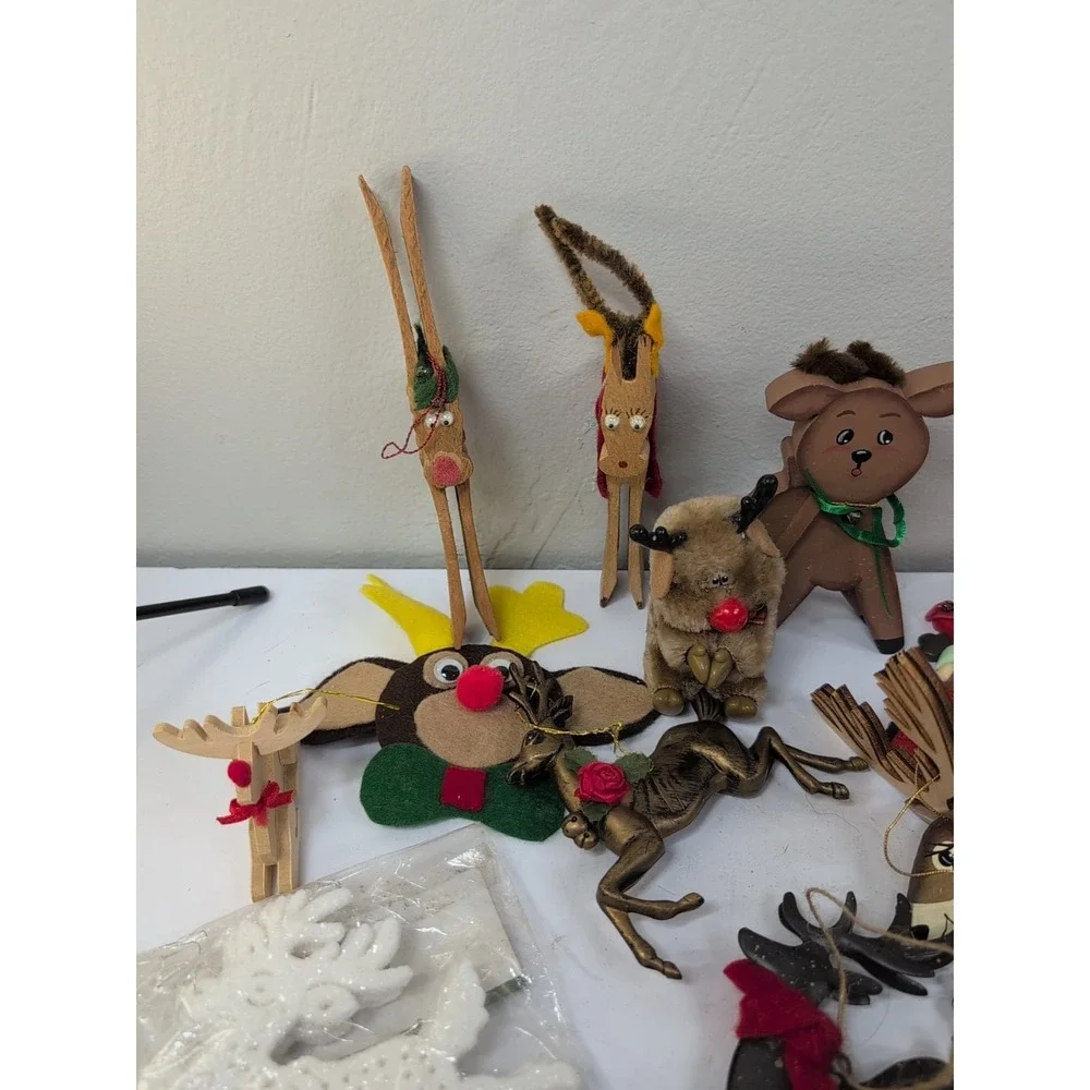 Reindeer Christmas Ornament/Decoration‎ Lot Vintage